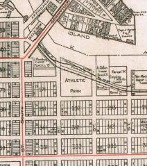 Athletic Park appears on a 1923 map