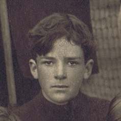 Bernie Feedham as a spare with the Vancouver East Ends junior champions in 1909-10.
